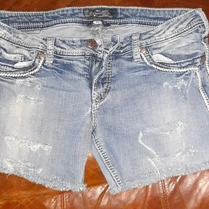 Silver Jean Shorts 32
